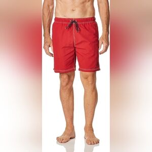-Nautica Mens swim trunks Red XXL